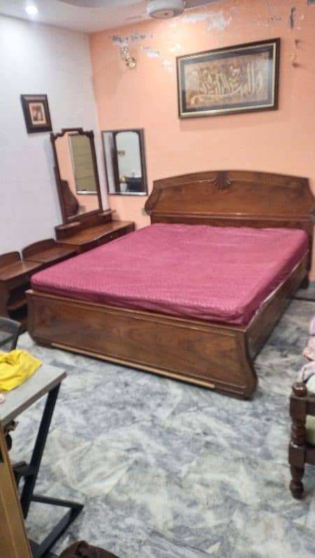 Wooden Bed Set Solid 8