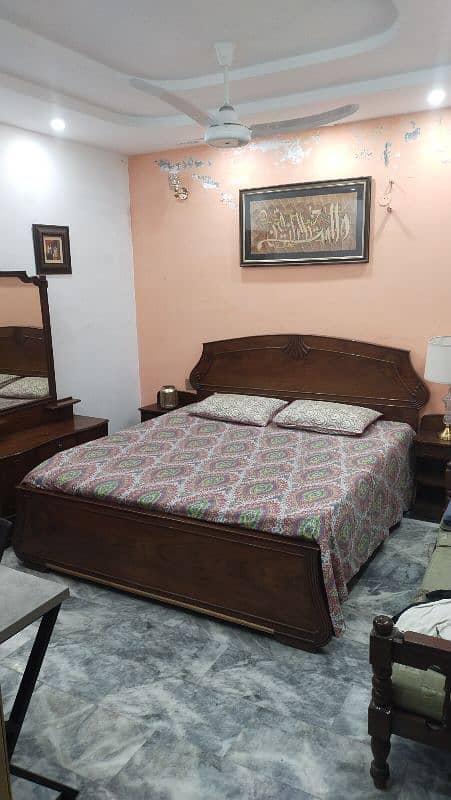 Wooden Bed Set Solid 13