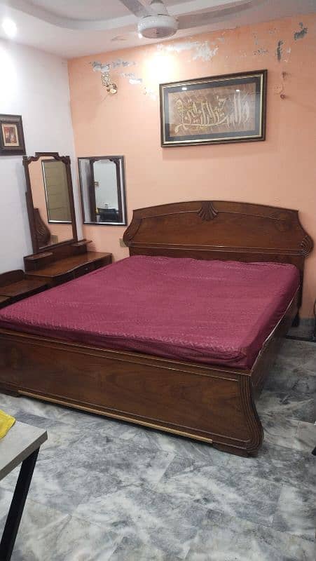 Wooden Bed Set Solid 14