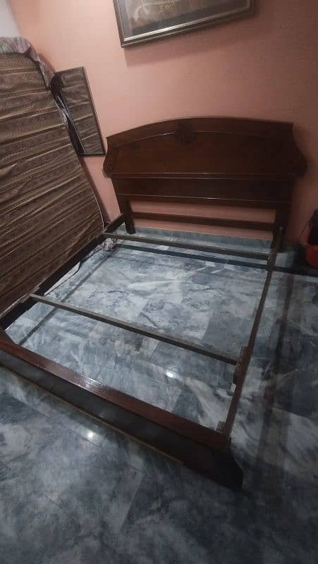 Wooden Bed Set Solid 16