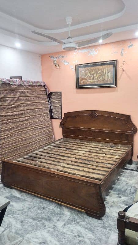 Wooden Bed Set Solid 17