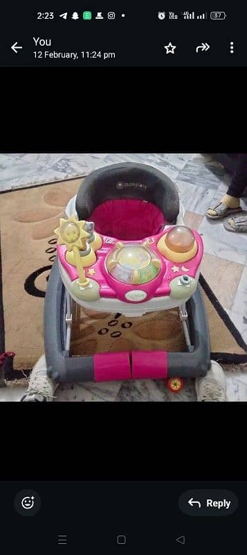 MAMA LOVE COMPANY BABY WALKER PINK COLOUR  3800 0