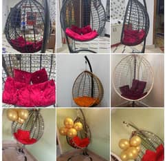 0 Hanging Swing Chair with Stand and 4 long cousin ,   ،  , sofa swing