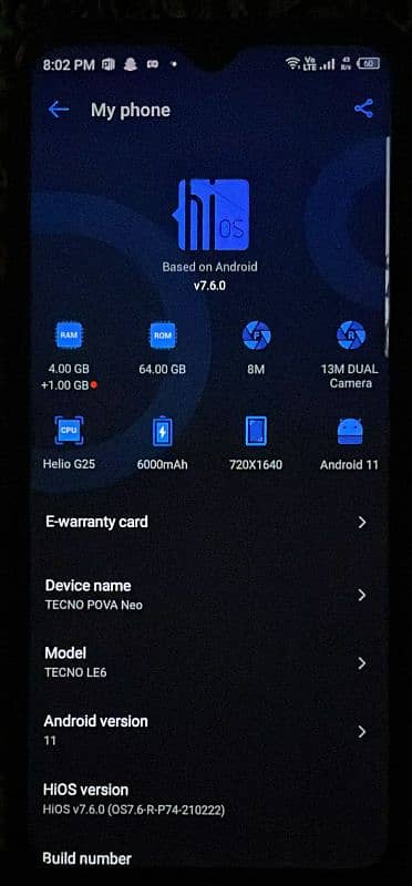 tecno pova neo 5g (4/64) PTA APPROVED 4