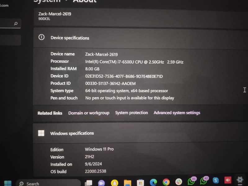 Samsung note book core i7 6th gen 5