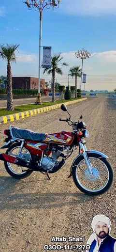 Honda CG-125 Red  & Black  available on installments 2025 Model Qiston