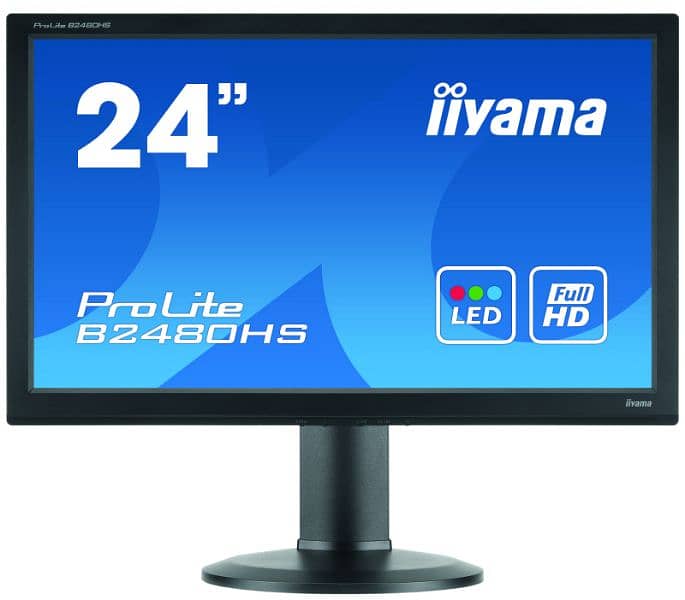 iiyama 24" inches LCD LED monitor HDMI port built-in speaker 0