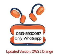 Oladance OWS2 Open Ear Headphones, Wireless headphones  Martian Orange