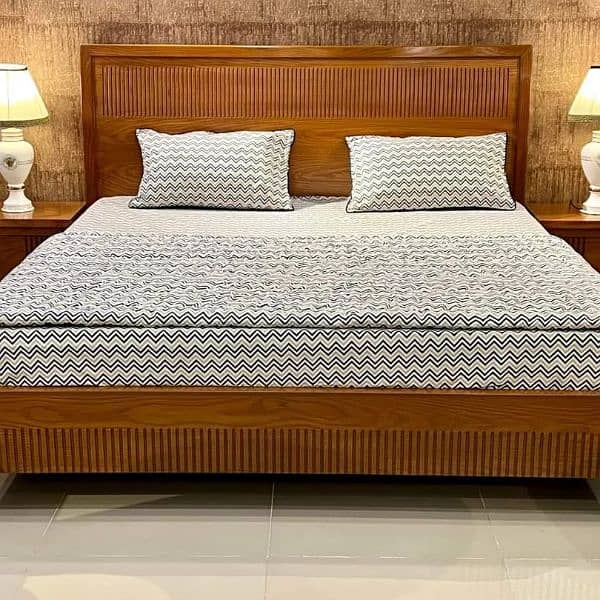 storage bed/wooden bed/shesham wooden bed/double bed/bed set/bedroom f 3