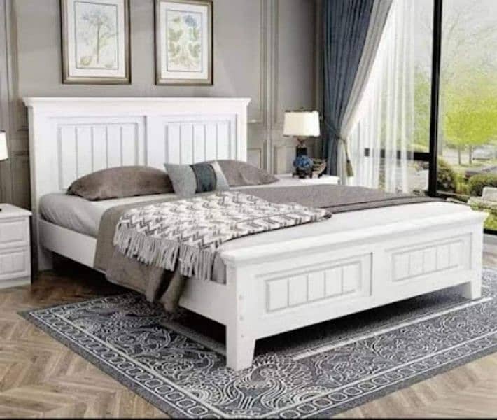 double bed/king size bed/wooden bed/Deco paint bed/single bed/bedroom 1