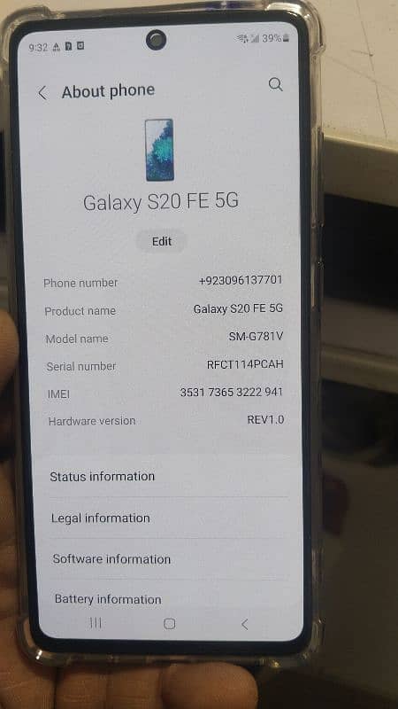 Samsung s20 FE 5g non PTA 4