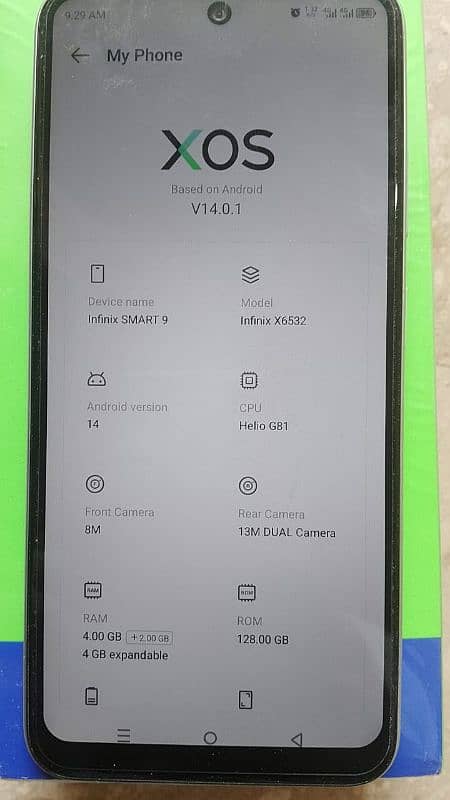 Infinix smart 9.8/128. 4