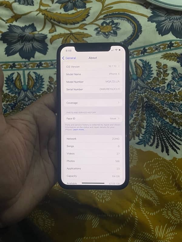 iPhone X Non PTA 64GB Factory Unlocked 6