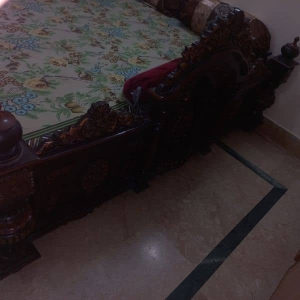 king size bed with dressing table and 2 side tables for sale 1