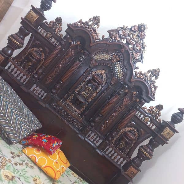 king size bed with dressing table and 2 side tables for sale 2