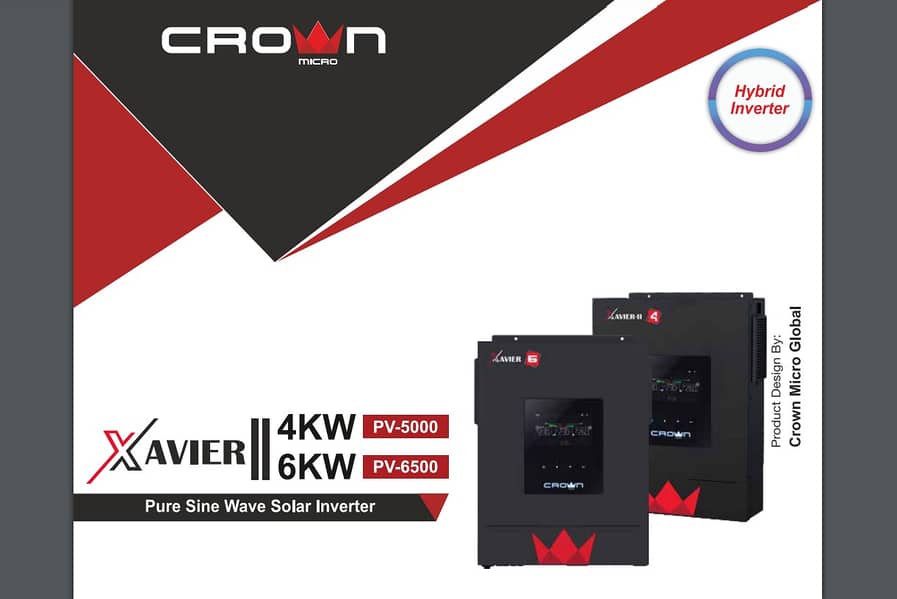 Crown Xavier 6KW Hybrid PV 6500/Crown 6KW Hybrid Inverter/ 1