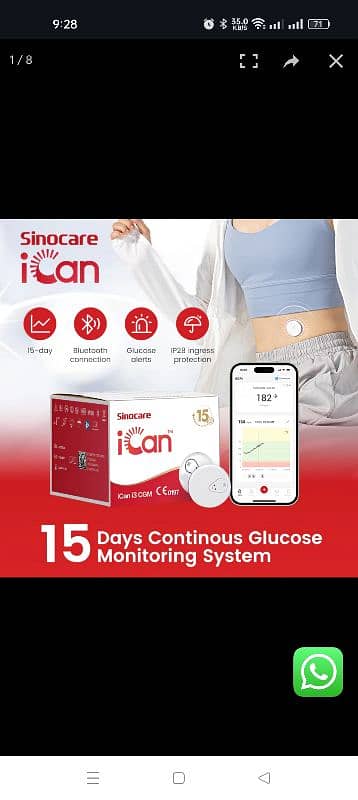 sinocare ICan  CGM(continues glucose monitor) 2