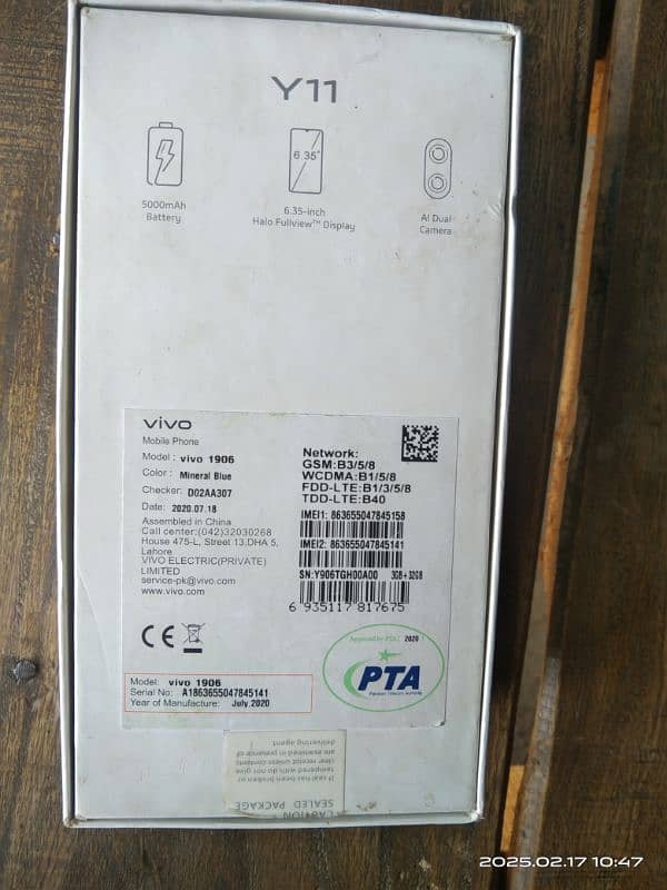 Vivo y11 original daba charger pora set ha 3