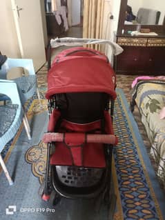 baby stroller with double action durable seat with relaxing back