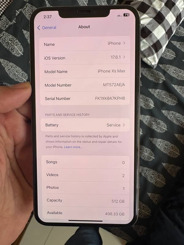 512 GB iphone X max 0