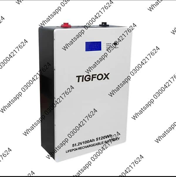 TigFox TB5120WH - 5.12kWh Solar Lithium Battery Wall Mount LiFePO4 E 2