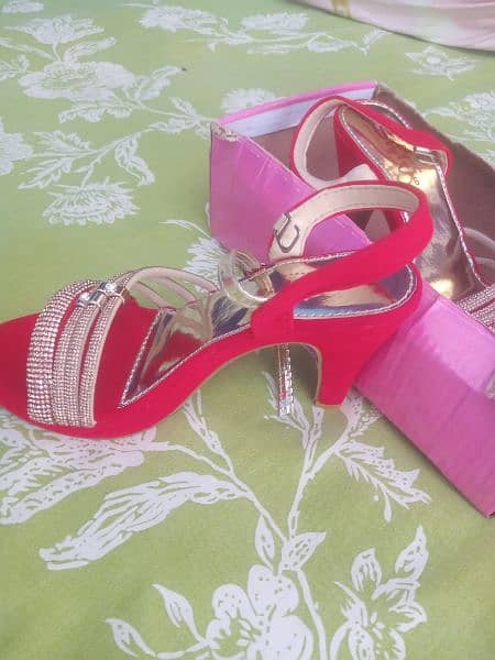 selver color n red color normal heels pure Sol 2