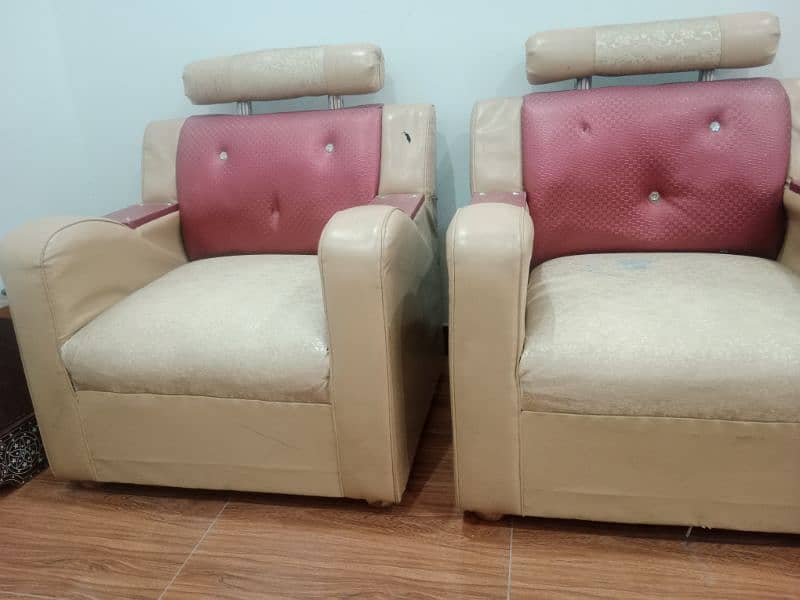 Vip Leather Sheet Sofa Set (3+2) seat 3