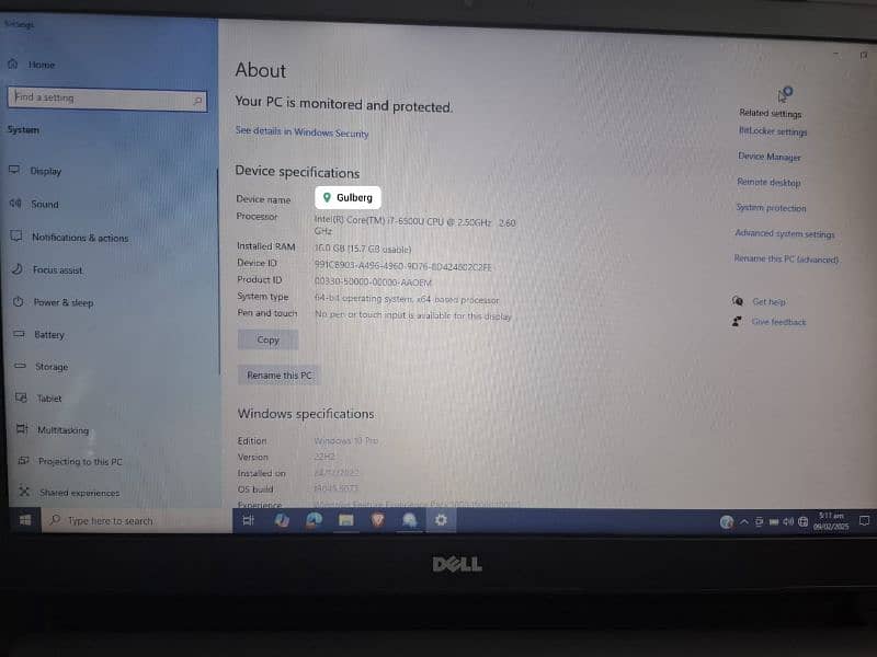 Dell Inspiron 5559 Core i7 6th Gen 16gb ram 500gb ssd 6