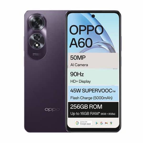 oppo A60 phone 10by 10 (/8gb ram /256gb) rom 1