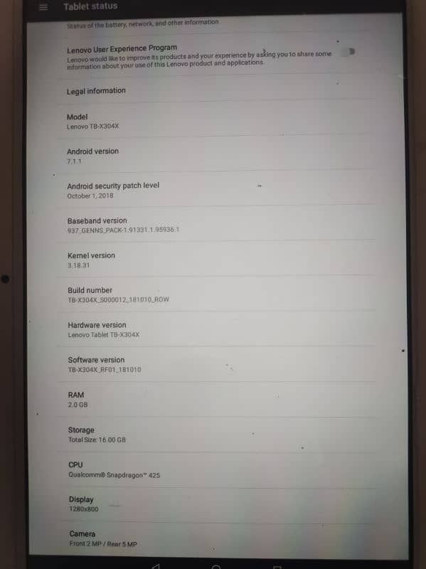 Lenovo Tab 10.1 inches TB-X304X 3