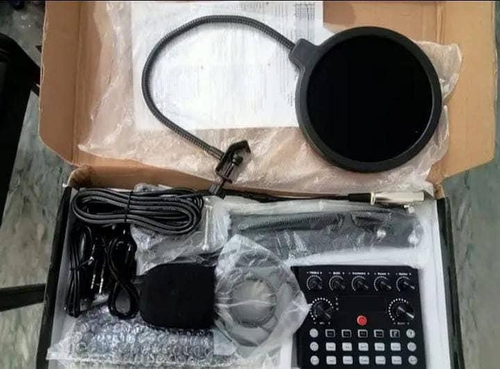 BM800 V10 Professional Microphone Kit with Sound Card Podcast Kit 1