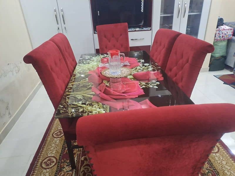 6 Seater 3D Dining Table Set For Sale. . 3