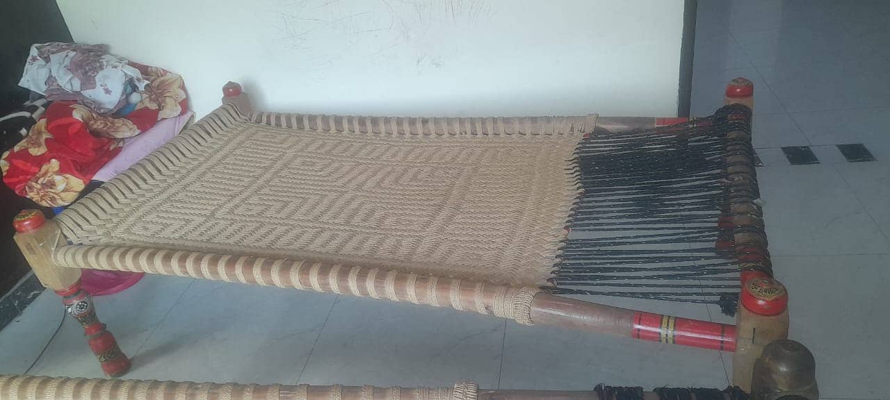 Wooden Charpai Used 8