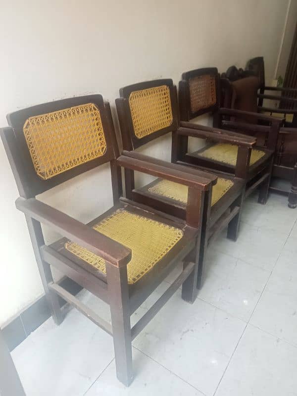 4 Office Chairs in Pure Tali Wood 1