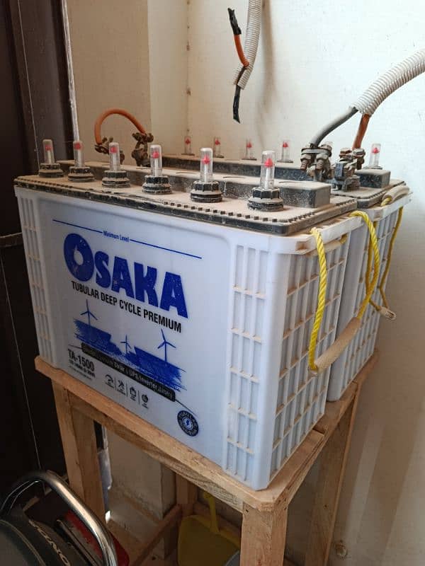 1500 Osaka Batteries Tall Tubular in warranty 1