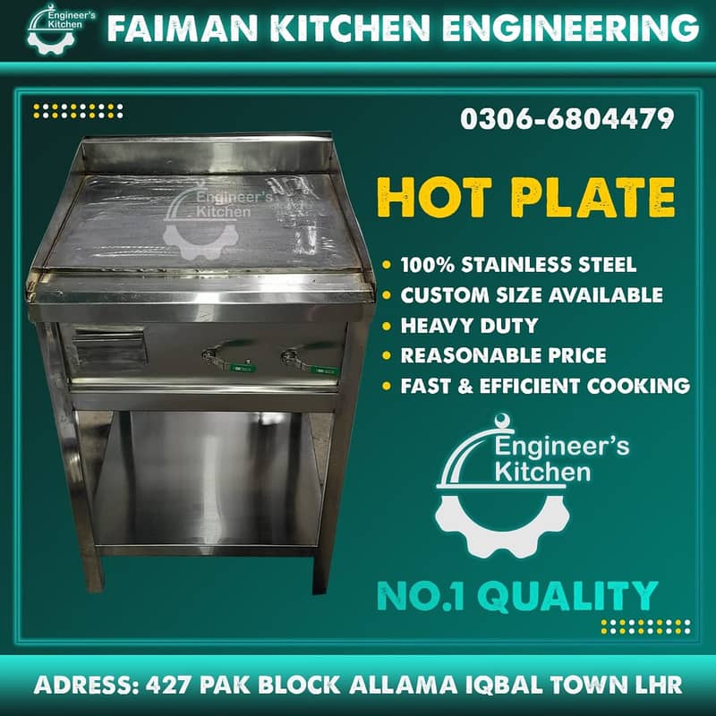 Commercial kitchen equipments in Pakistan, Bain marie, Stoves, Counter 2