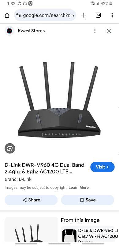 D-Link DWR-M960 4G Dual Band Router 2.4ghz & 5ghz 2