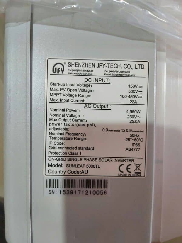 Family moving selling Brand new Solar inverter JFYTL5000 11