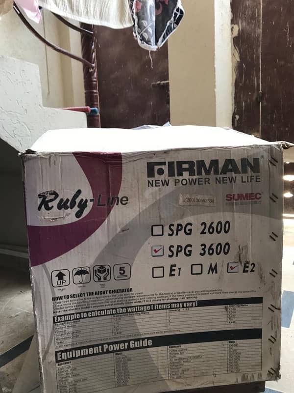 NEW Firman Generator SPG 3600E2 2