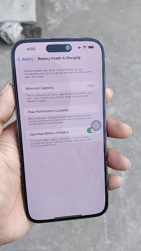 iPhone 14pro max purple 256gb 100 health 2