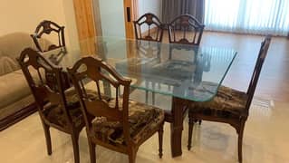 6 Chair dinning table for sale