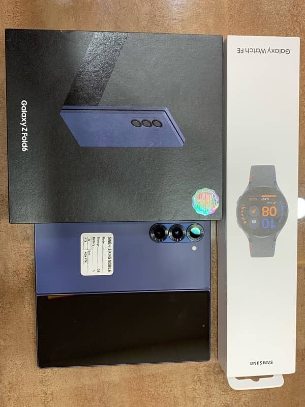 Z Fold 6 12/512 Offical Pta approved in warenty with free Galaxy watch 1