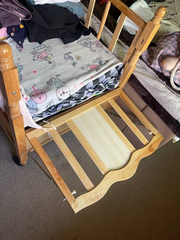 Wooden Cot & Playpen 8