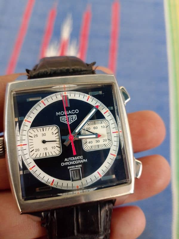 Monaco Tag Heuer automatic chronograph watch for sale 0