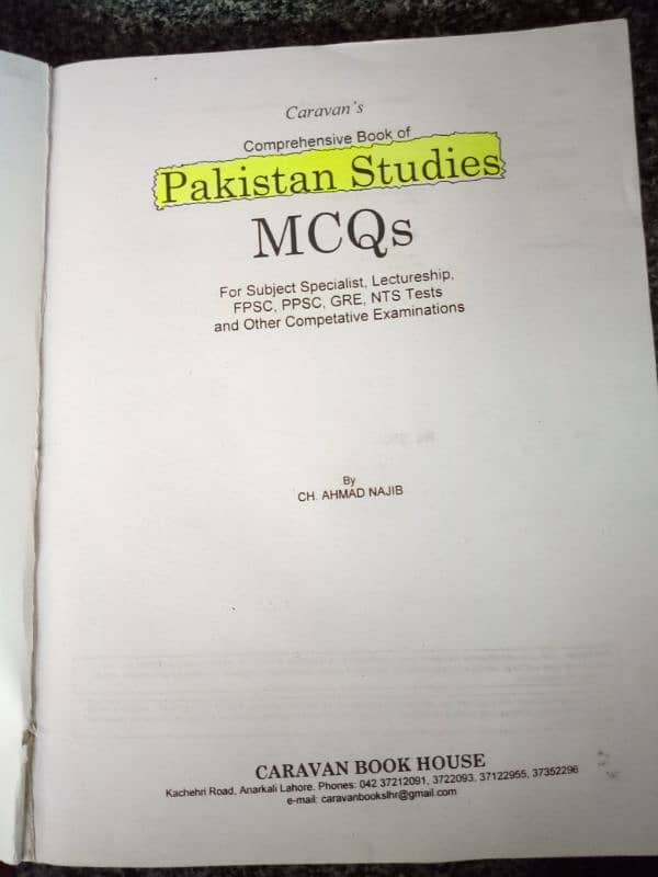 Pak Study mcqs + Pak History theory books 5