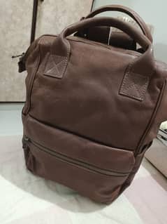 Pure Leather Laptop And Traveling Back Bag