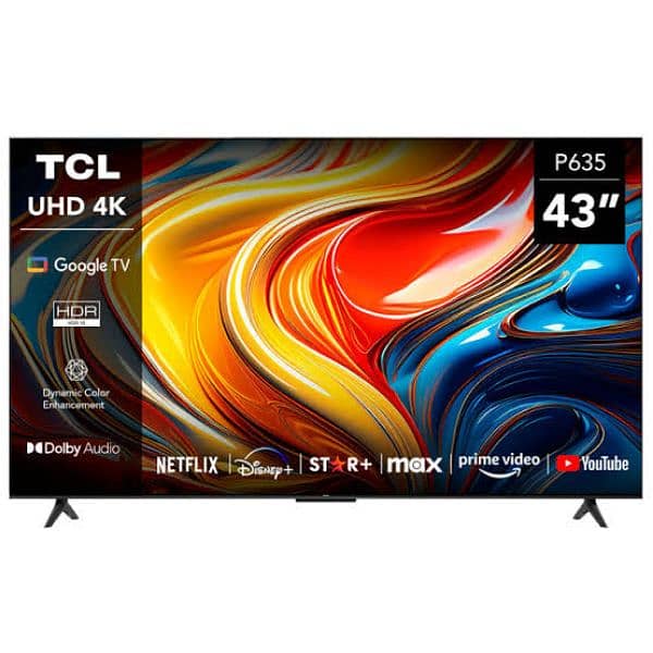 TCL LED TV 43 Inch P635 (4K LED TV) 0