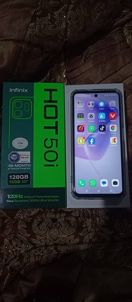 Infinix hot 50i pin pack 12gb 128 gb 1