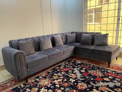 Beautiful Gray L-Shaped Sofa