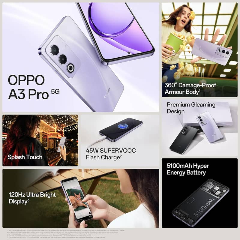 OPPO A3 5G Pro jsu box open no avalble in pak awsaam fast camera Phone 3